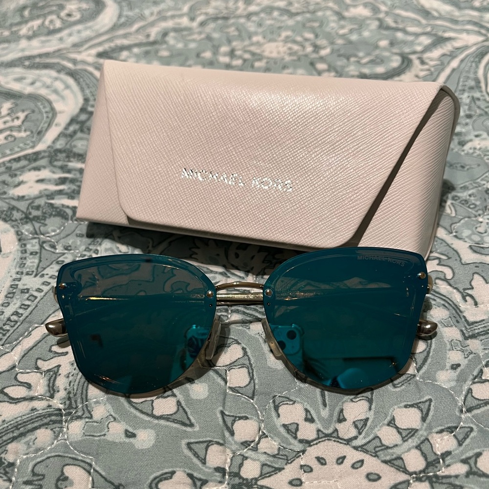 Michael Kors Blue/Silver Reflective Sanibel Sunglasses